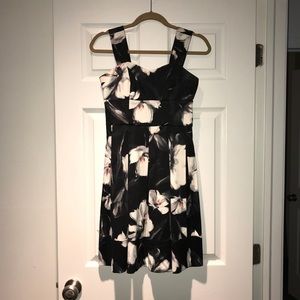 Black floral dress